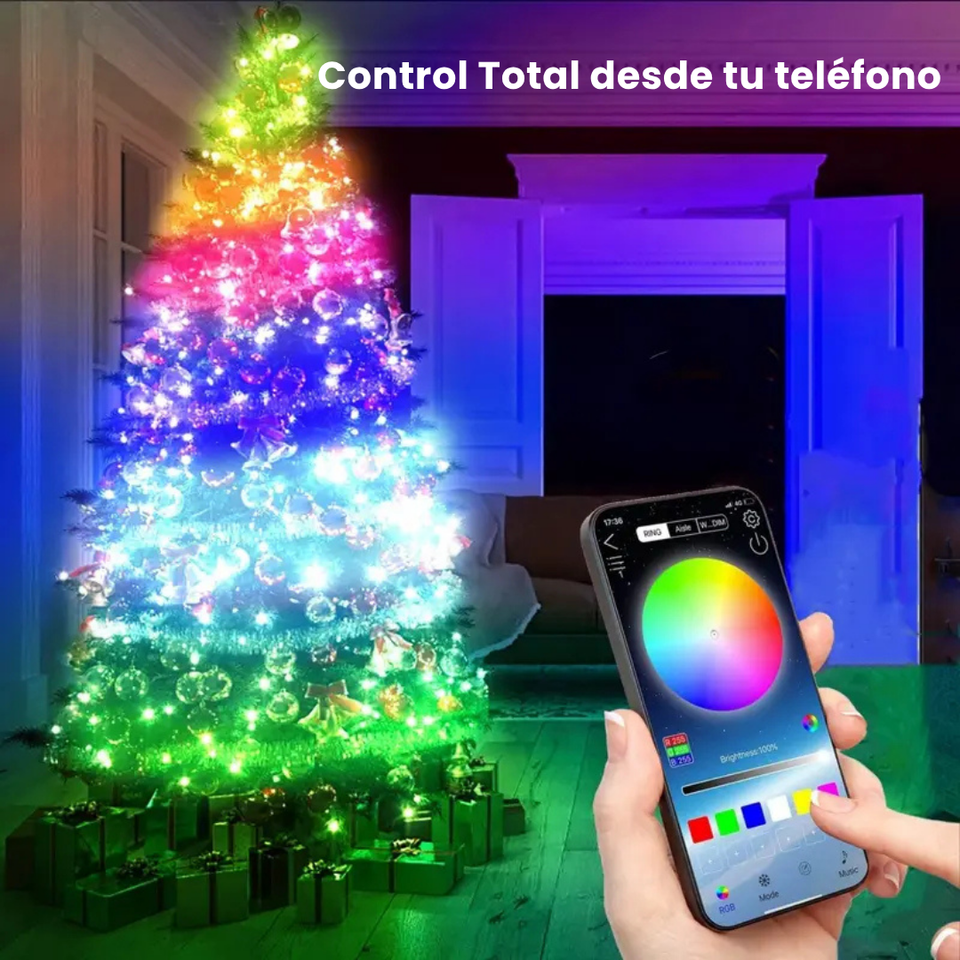 🎄 ¡Haz Brillar tu Navidad con las Luces Smart LED! ✨ Controla la Magia desde tu Móvil