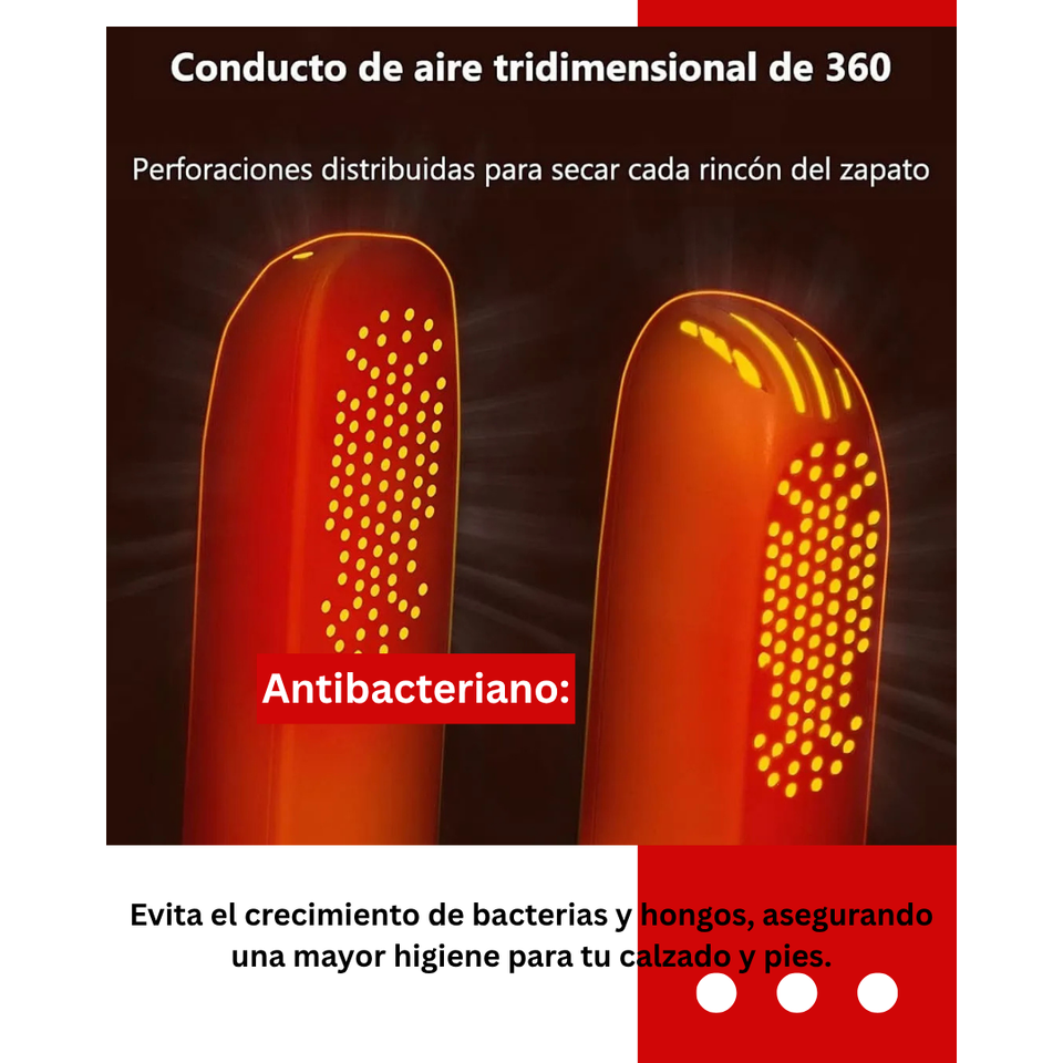 Secador Eléctrico Premium Antibacteriano Para Zapatos Y Zapatillas.