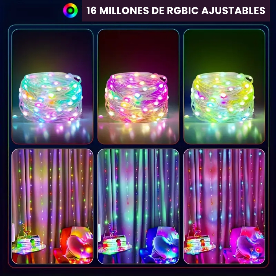 🎄 ¡Haz Brillar tu Navidad con las Luces Smart LED! ✨ Controla la Magia desde tu Móvil