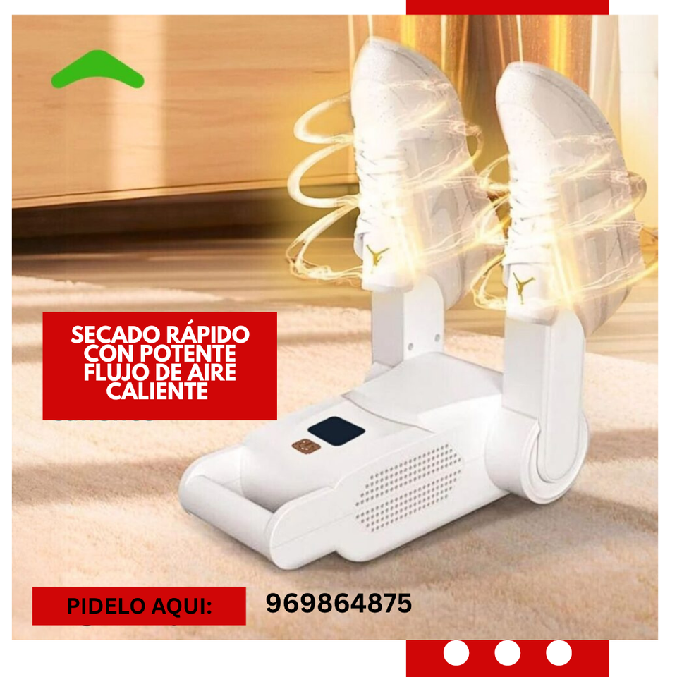 Secador Eléctrico Premium Antibacteriano Para Zapatos Y Zapatillas.